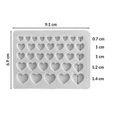 Molde Silicona Mini Corazones x 34